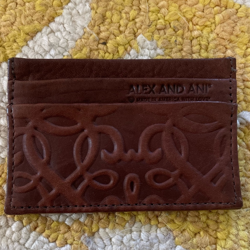 Alex and Ani genuine leather credit card wallet